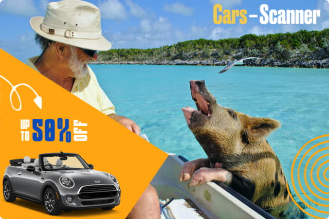 Kogege Bahama stiilselt kabriolettauto rentimisega