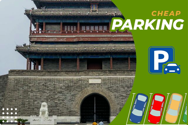 Iskanje parkirišča v živahnem mestu Peking