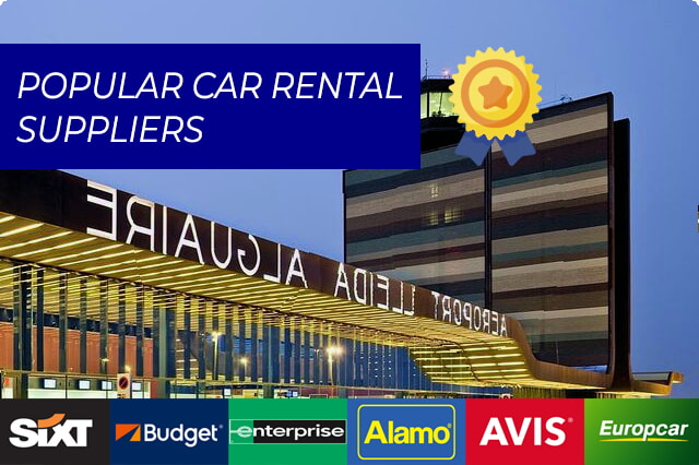 Löydä Lleidan lentokentän parhaat autonvuokrauspalvelut