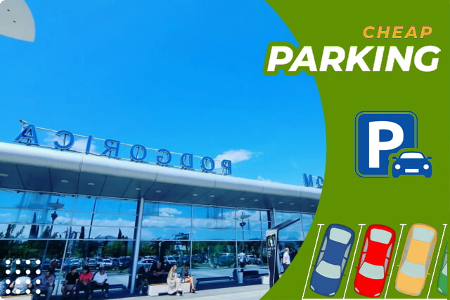 Parkeringsmöjligheter på Podgorica flygplats