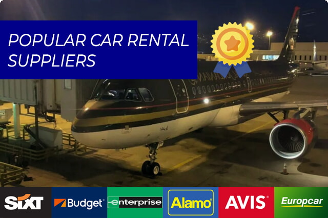 Откройте для себя лучшие компании по прокату автомобилей в аэропорту Королевы Алии