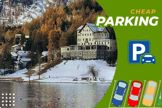 Hľadanie ideálneho miesta na zaparkovanie v Saint Moritz