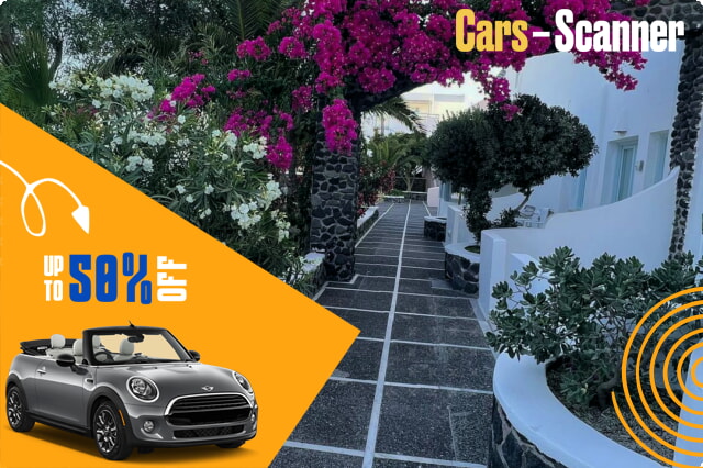 Ein Cabrio auf Santorini mieten: Ein Preisleitfaden